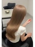 ハイライトカラーミルクティーベージュケアブリーチダブルカラー
