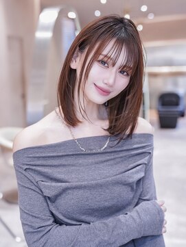 ハバナ 天神(HAVANA) 20代30代ミディアム顔周りくびれレイヤーカット/髪質改善