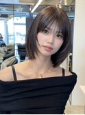顔まわりレイヤーボブ/くびれレイヤーボブ/ひし形ミディアムボブ