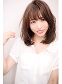 【重山】30,40代無造作カールヘルシーレイヤー3Dカラーボブディ