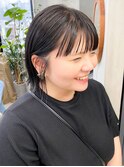 シースルーバング  切りっぱなし　ボブ　前髪薄め　束感　ayame