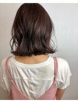 ヘア プロデュース キュオン(hair produce CUEON.) 切りっぱなしボブ×ラベンダーピンク