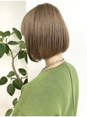 ミルクティーベージュ◎ミニボブ 前下がり イルミナカラー小顔