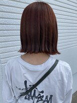ケーオーエスピンク(K O S pink)&nbsp;切りっぱなしbob×オレンジブラウン