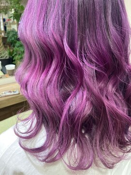 ニコア 千葉(nicoa) 韓国レイヤー/パープルカラー/艶ボルドー/大人巻き[千葉/千葉駅]