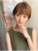 大人かわいい愛されショートフェザーバング30代吉祥寺