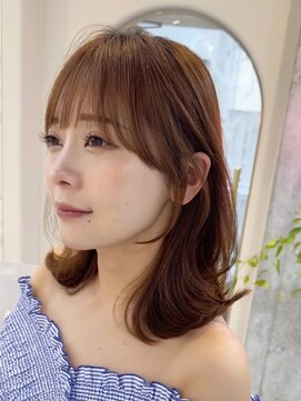 シーシンジュク 新宿南口(Sea shinjuku) 韓国風前髪×ショコラアッシュ【髪質改善/新宿/ふんわりカール】