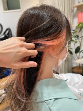 ロエネ(LOENE) 【ルイstyle】オレンジピンク★イヤリングカラー