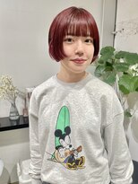 クリアーオブヘアー 栄南店(CLEAR of hair)&nbsp;ブリーチなしレッド× bob