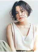 マロンベージュ/ショート/前髪/レイヤー/髪質改善/縮毛矯正/横浜