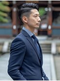 ブルーブラックスパイキーショートサーフカールフェザーパーマ