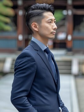 アルトリスト(Altruist Aging×HAIR&SPA) 刈り上げセンターパートリバースセンターパートニュアンスパーマ