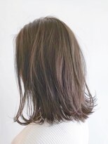 Say.レイヤーボブアッシュオリーブミディアムレイヤーくびれボブ