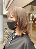 ダブルカラーミルクティーベージュカラーケアブリーチ韓国ヘア