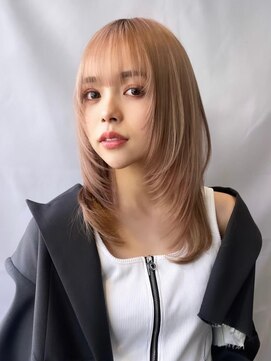 サンク 原宿 表参道(cinq) 原宿ミルクティーベージュブリーチハイトーンカラーダブルカラー