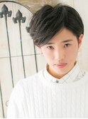 七三分けアースカラー重めメンズショートX南越谷