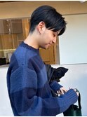 メンズセンター分けショート