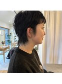 ラフでお洒落なショートウルフパーマ