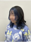 顔周りレイヤー/インナーブルー