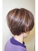 50代60代70代×ショートレイヤー×イノアカラー×ハイライト