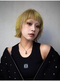 【GEEKS渋谷】レイヤーボブ/デザインカラー/ハイトーン/前髪あり