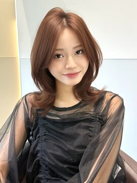 クラン バイ ヘッドライト たまプラーザ店(clan by HEADLIGHT) ミディアムレイヤー外ハネくびれ2wayバング