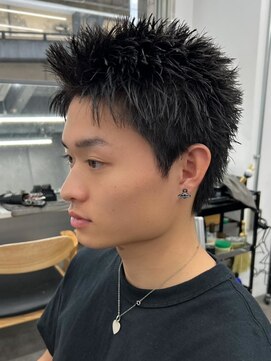 エルマーク 和歌山(L-MARK) スパイキーショート/アップバング/ツーブロック/メンズ