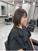 小顔ひし形 レイヤーカット 透明感カラー