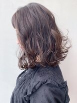 アルバム 銀座(ALBUM GINZA) モカグレージュ_ローライトスリークボブ厚めバング_ba284121