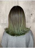 [吉原勇気]グラデーションカラー×切りっぱなしロブ