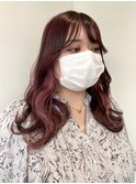 インナーカラーケアブリーチイヤリングカラーハイライトレイヤー