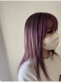 超華やかピンク系カラーロングストレート20代30代ブリーチ