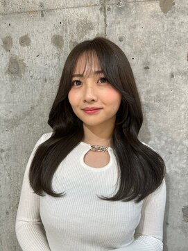 シーシンジュク 新宿南口(Sea shinjuku) 韓国風前髪×ショコラアッシュ【新宿/髪質改善/ふんわりカール】