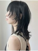 ネオウルフレイヤーカット20代30代40代ブルーブラックくびれヘア