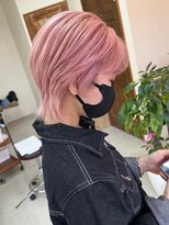 ワク 岡崎店(waku)&nbsp;ピンク/ハイトーン/ブリーチ/ウルフカット