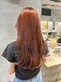 ラフィス ヘアー シュヴァル 熊本店(La fith hair cheval)&nbsp;ブリーチなしのオレンジカラー