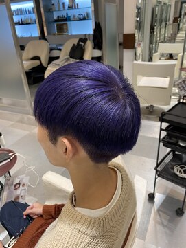 ゼンコー オモテサンドウ(ZENKO Omotesando) メンズブリーチ/ラベンダーバイトレッド/メンズカット