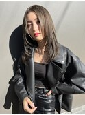 ロングウルフカット顔周りレイヤーカット韓国レイヤーシャギー