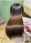 【髪質改善シルクストレート】手で乾かしただけの艶髪
