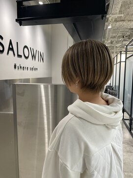 サロウィン 池袋(SALOWIN) ミルクティーベージュショート
