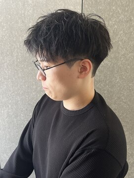 ニアウ 太田店(Niau) メンズナチュラルショートソフトクリームパーマシャドウパーマ