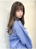 アッシュベージュ/レイヤーカット/前髪/透明感/似合わせ