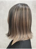 アプリコットオレンジくびれヘアハイライトカラー熊本