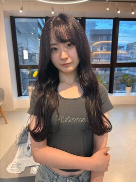 シダ(sida SAIIN) 20代30代ラベンダーパープルグレーロング