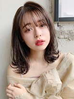 リヤン 表参道(lyann)&nbsp;愛され大人可愛いデザインカラーシースルーバング#260f0912