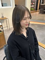 クレム 博多駅店(ChLem) ミディアム レイヤーカット オリーブベージュ 髪質改善