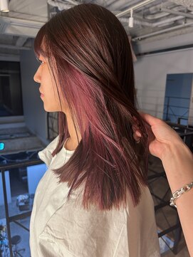 ヘアー アイス ルーチェ(HAIR ICI LUCE) インナーピンク/インナーカラー/ピンクブラウン/太田