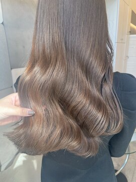 アンジェリカラボ 梅田店(ANGELICA LABO) 韓国風くびれレイヤーカット×グレージュ×透明感ブラウン川又