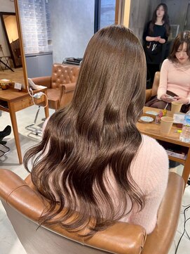 ロングレイヤー/モカブラウン/艶髪