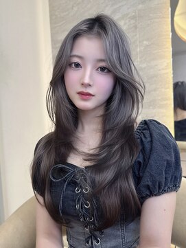 ロンドガーネット 池袋(Lond garnet) オリーブグレー/レイヤーカット/黒髪/マロンベージュ/池袋